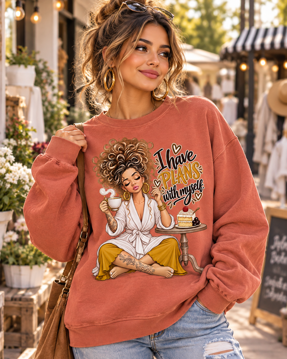 I Have Plans With Myself Sweatshirt — Cozy Self-Care Relaxation Crewneck