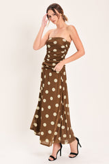 FRENCH GIRL POLKA DOT POWER MESH MIDI SKIRT | Boutique In USA, SKIRTS, $ 70.00, A Moment Of Now™