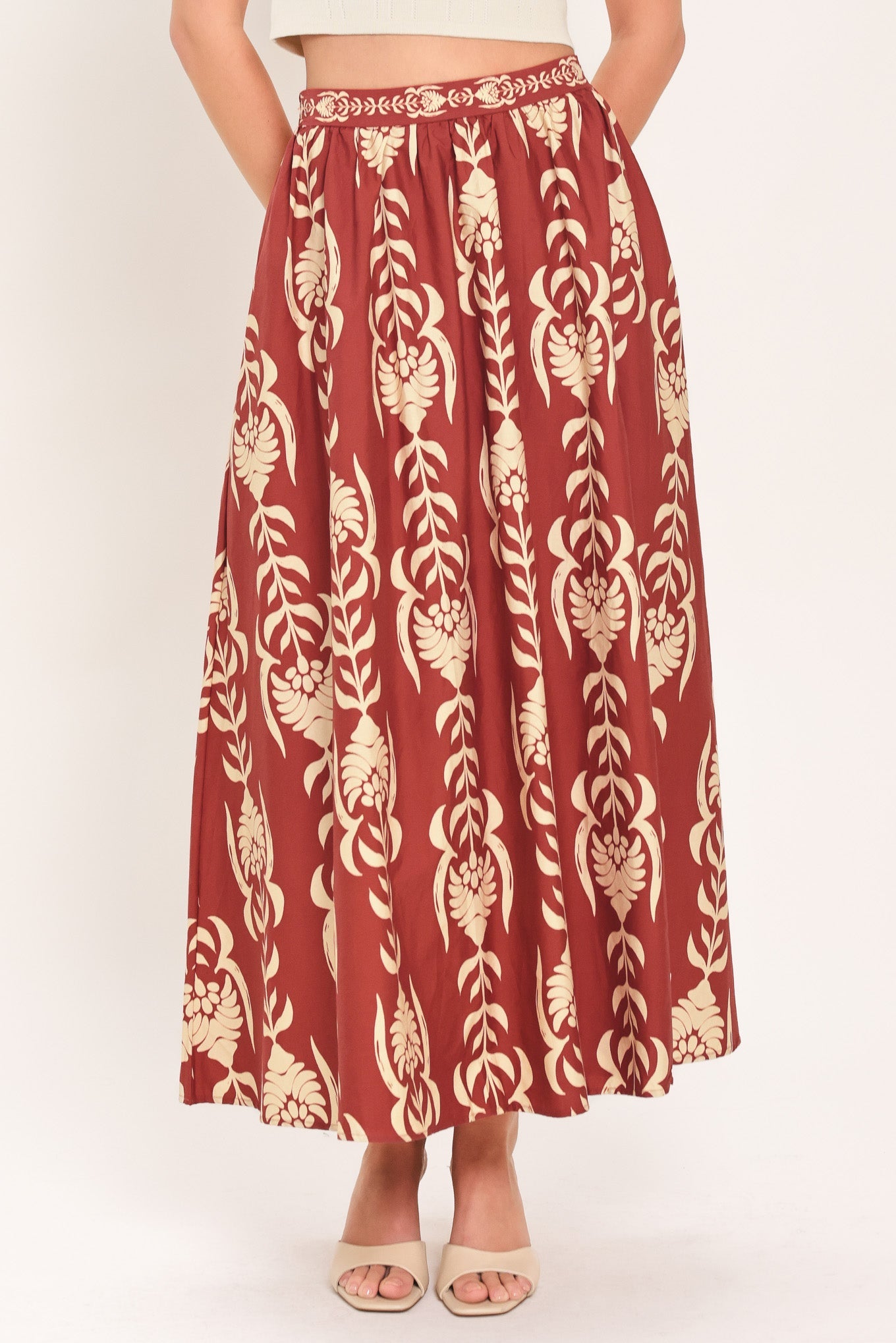 Waikiki Sunset Woven Ankle Shirt | Boutique In USA, SKIRTS, $ 72.00, A Moment Of Now™