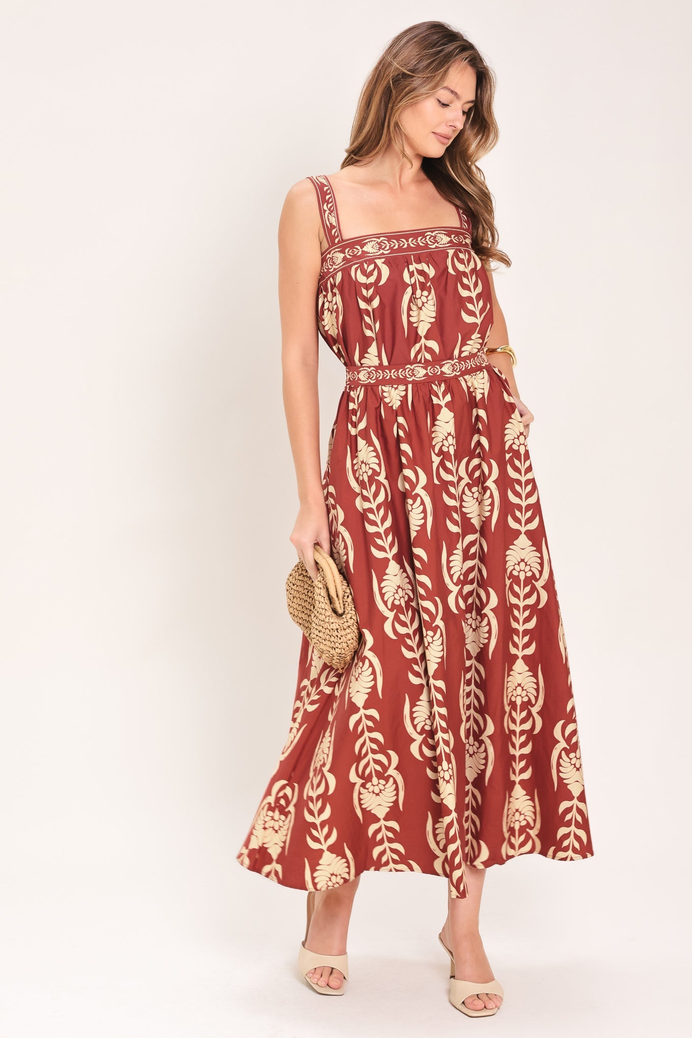 Waikiki Sunset Woven Ankle Shirt | Boutique In USA, SKIRTS, $ 72.00, A Moment Of Now™