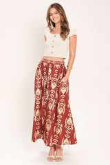 Waikiki Sunset Woven Ankle Shirt | Boutique In USA, SKIRTS, $ 72.00, A Moment Of Now™