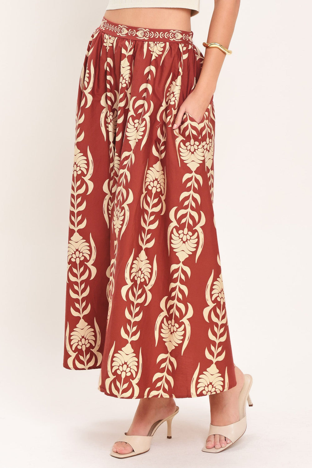 Waikiki Sunset Woven Ankle Shirt | Boutique In USA, SKIRTS, $ 72.00, A Moment Of Now™