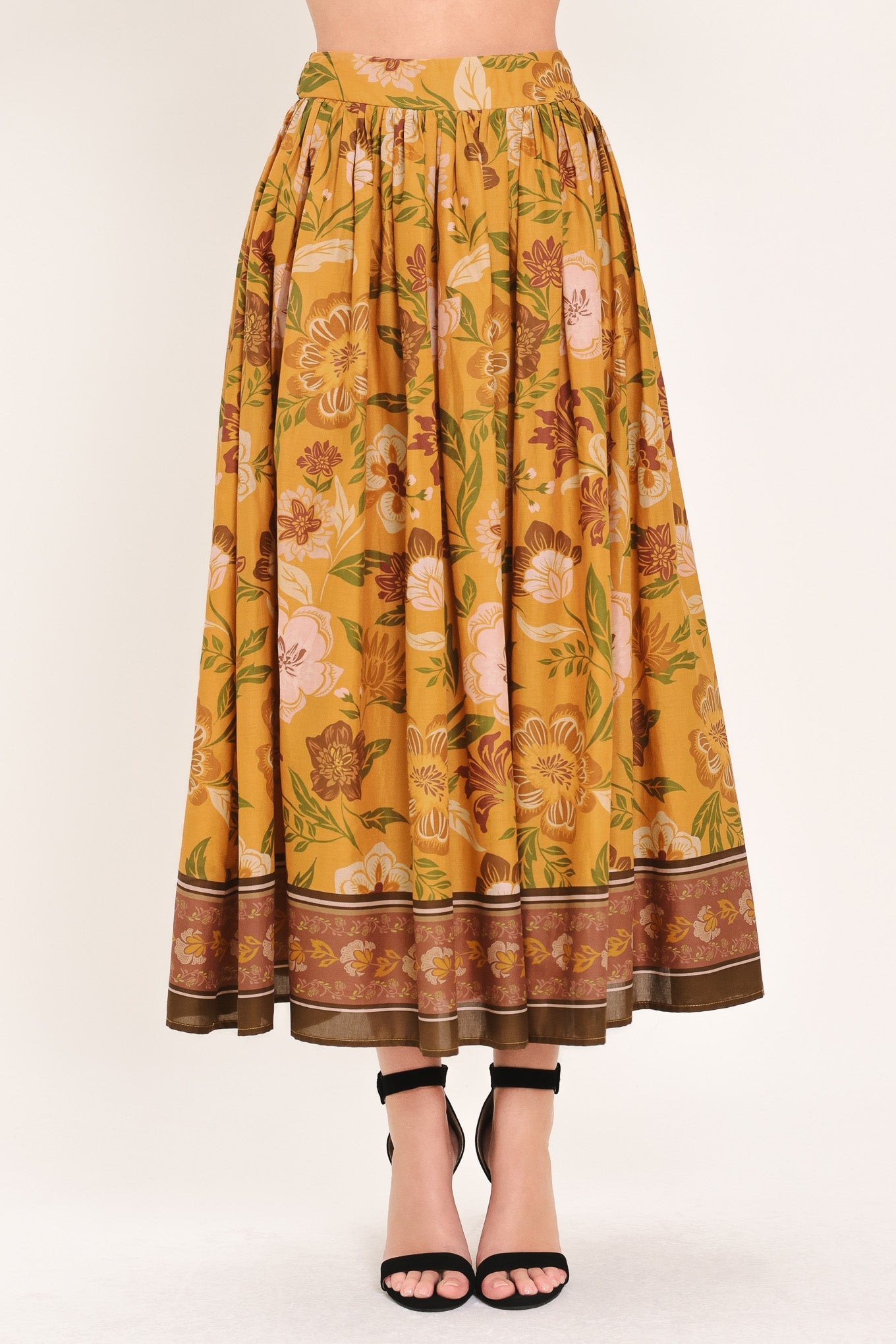 Sunset Garden Woven Full Midi Skirt | Boutique In USA, SKIRTS, $ 78.00, A Moment Of Now™