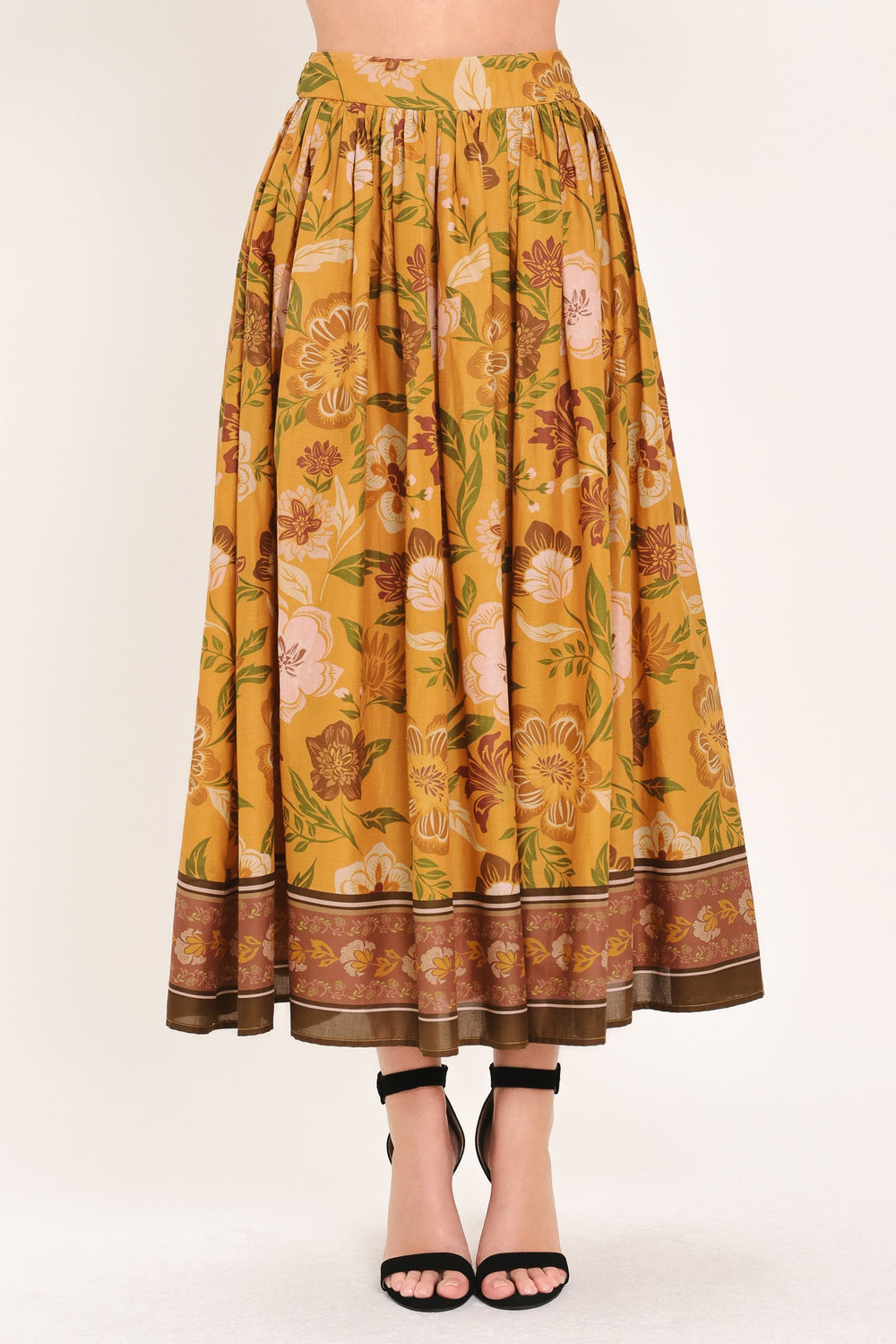 Sunset Garden Woven Full Midi Skirt | Boutique In USA, SKIRTS, $ 78.00, A Moment Of Now™