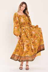 Sunset Garden Woven Full Midi Skirt | Boutique In USA, SKIRTS, $ 78.00, A Moment Of Now™