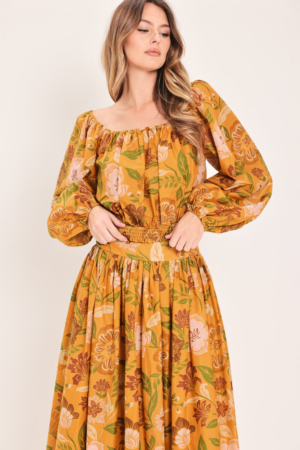Sunset Garden Woven Full Midi Skirt | Boutique In USA, SKIRTS, $ 78.00, A Moment Of Now™