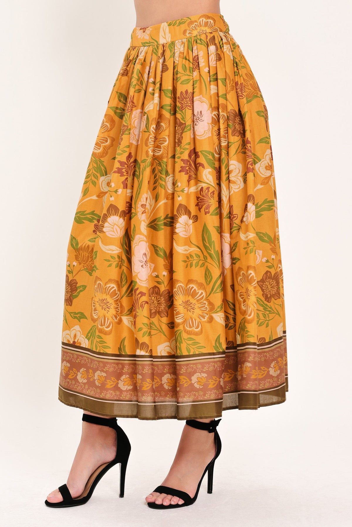 Sunset Garden Woven Full Midi Skirt | Boutique In USA, SKIRTS, $ 78.00, A Moment Of Now™