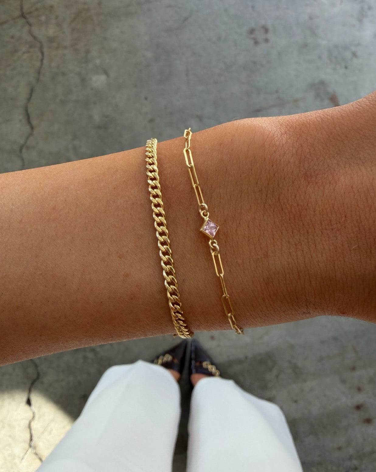 Gabi Curb Bracelet | 14K Gold Filled Chain, Bracelets, $ 78.00, A Moment Of Now™