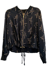 Dancing Ballerina Bomber in Black + Gold | Boutique In USA, Jackets, $ 98.00, A Moment Of Now™