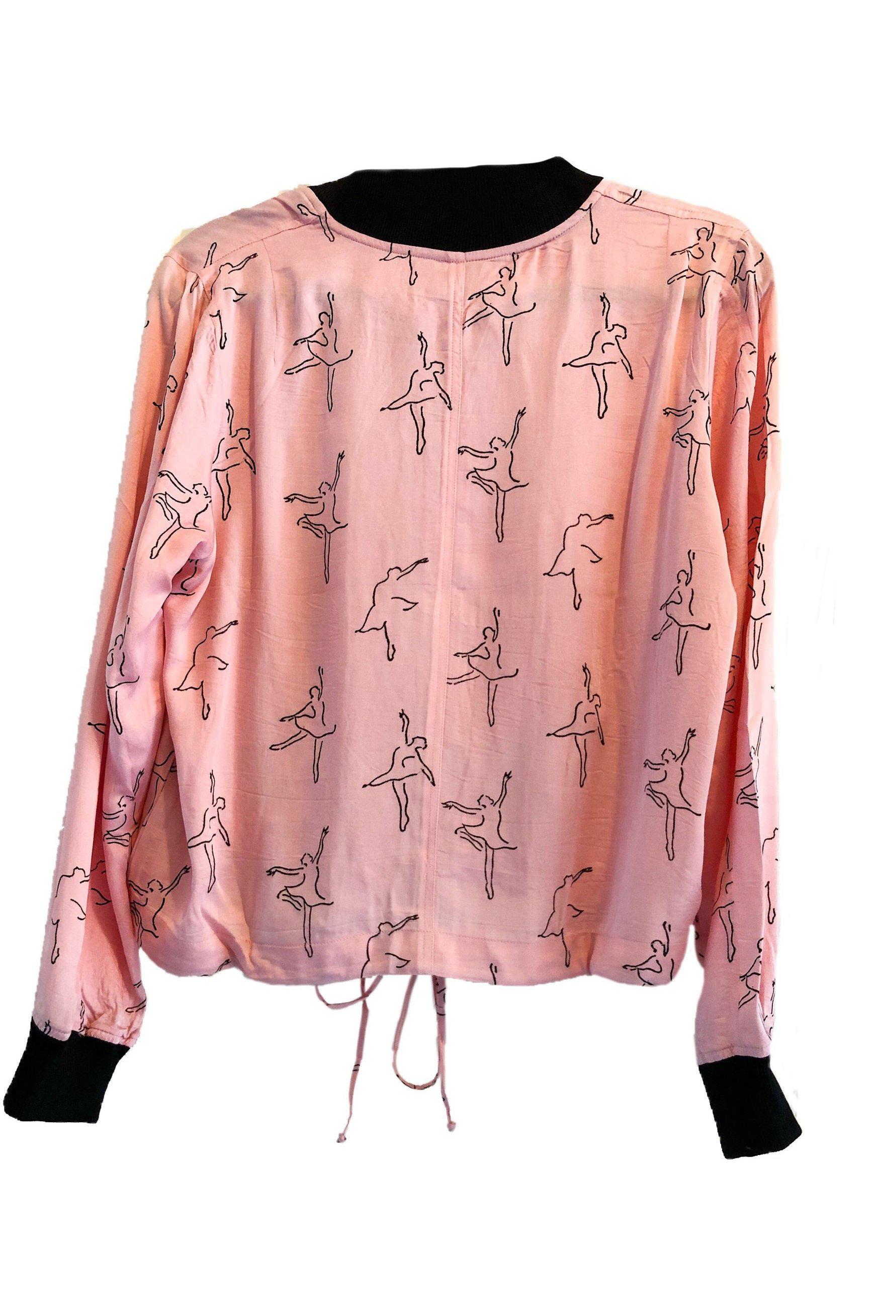 Dancing Ballerina Bomber in Pink + Black | Boutique In USA, Jackets, $ 98.00, A Moment Of Now™