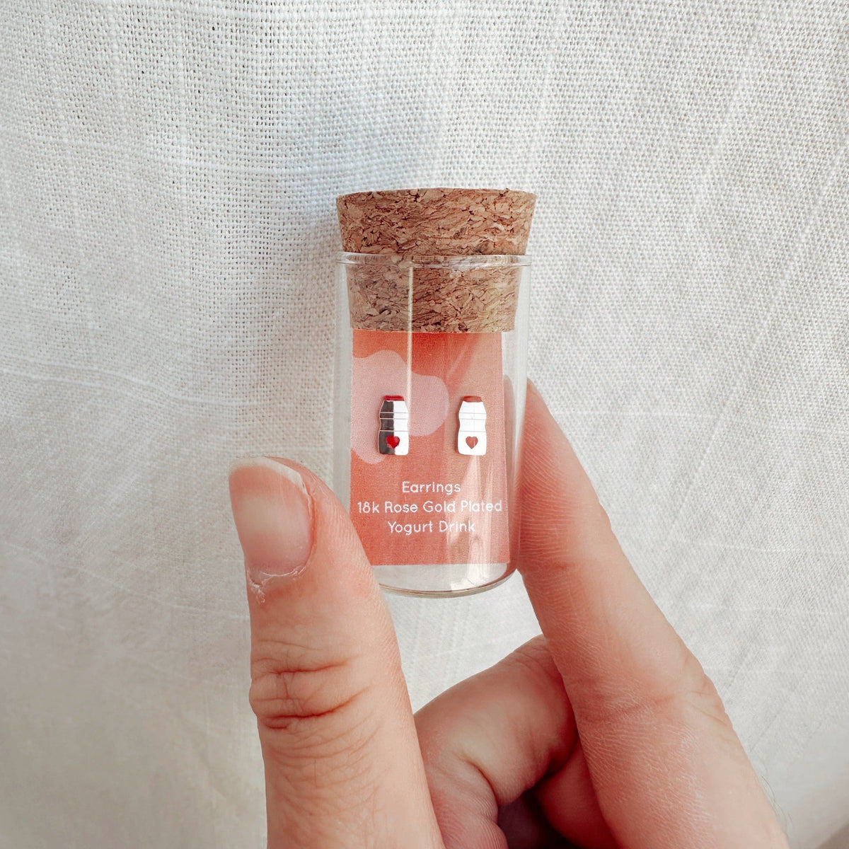 Yogurt Drink Earring Studs - Hypoallergenic Asian Inspired Studs