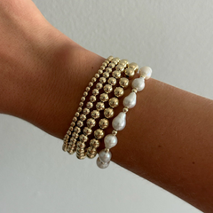 Baroque Pearl Juno Five Bracelet Stack | 14K Gold Filled, Bracelets, $ 320.00, A Moment Of Now™