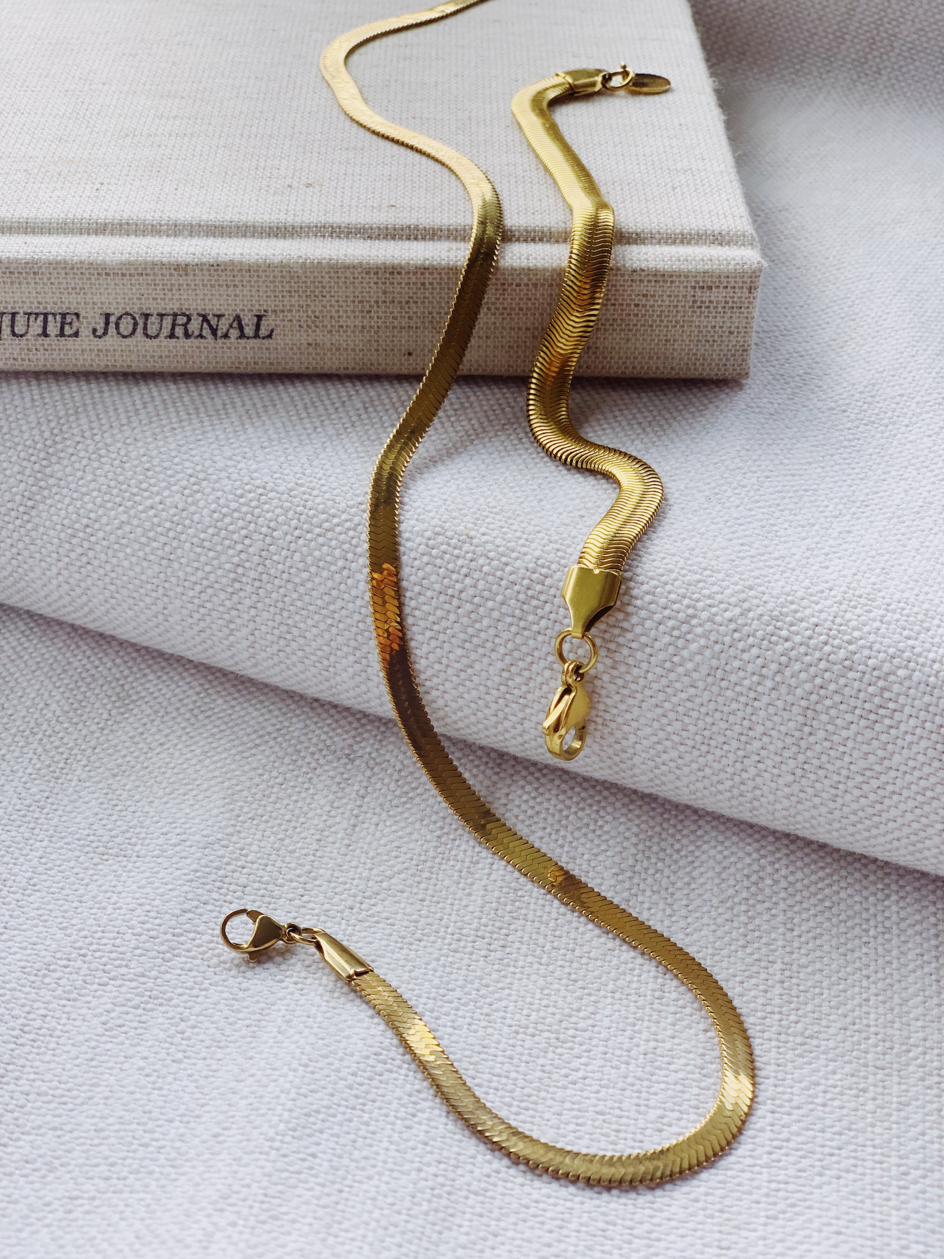 Liquid Gold Herringbone Chain Bracelet, Bracelets, $ 31.87, A Moment Of Now™