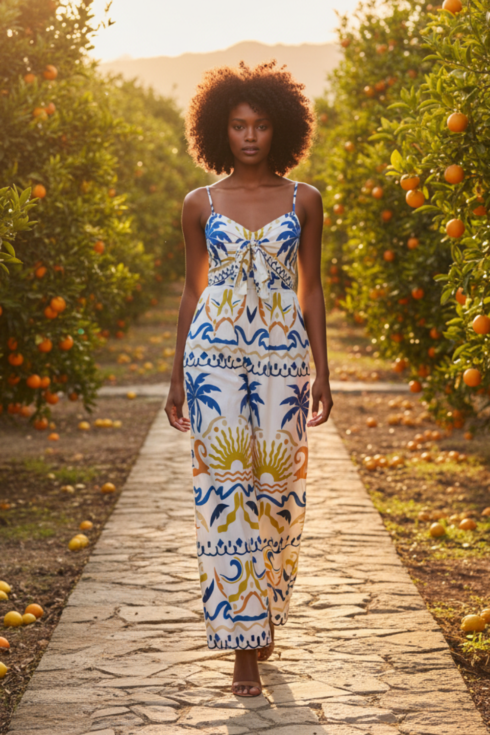 Vacay Glow Ivory Blue Woven Jumpsuit | Boutique In USA, Jumpsuits, $ 74.00, A Moment Of Now™