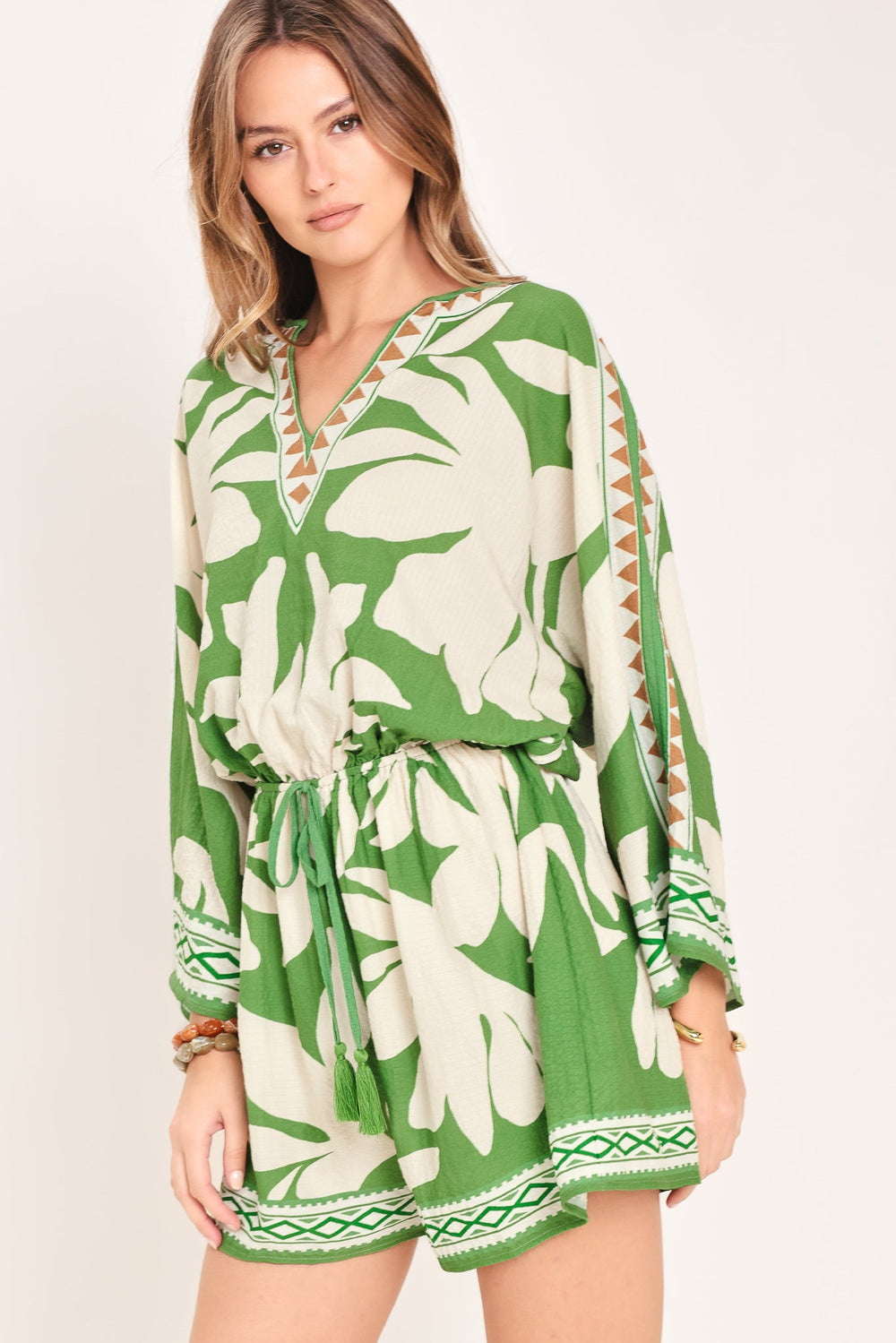 Vacation Mode Woven Romper | Boutique In USA, Rompers, $ 70.00, A Moment Of Now™