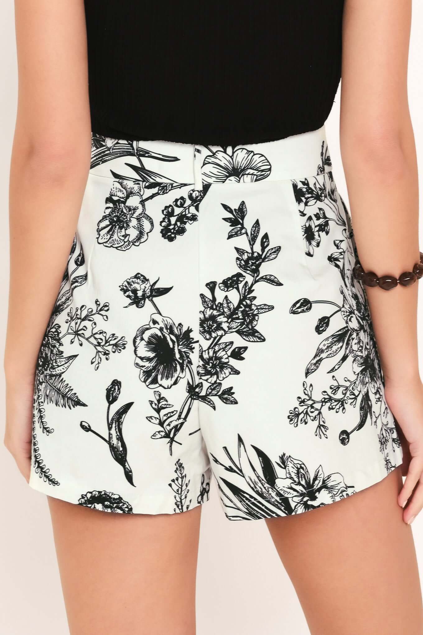 Vintage Botanical Woven Shorts | Boutique In USA, PANTS, $ 54.00, A Moment Of Now™