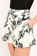Vintage Botanical Woven Shorts | Boutique In USA, PANTS, $ 54.00, A Moment Of Now™