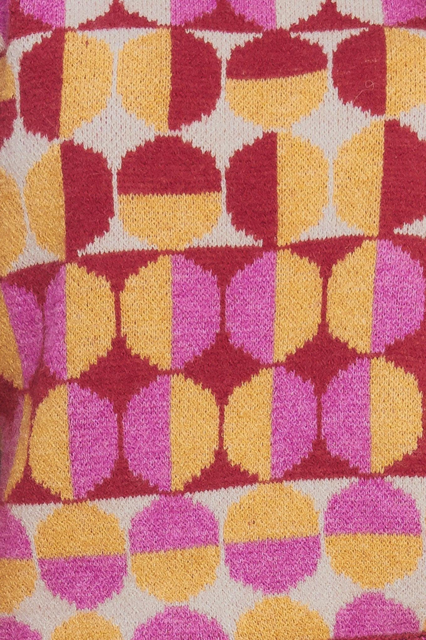 Cheer You On Jacquard Sweater Top