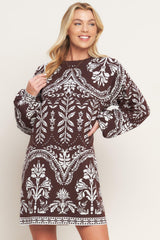 Terra Tapestry Sweater Knit Mini Dress