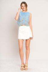 Sky Bloom Woven Eyelet Top, TOPS, $ 58.00, A Moment Of Now™