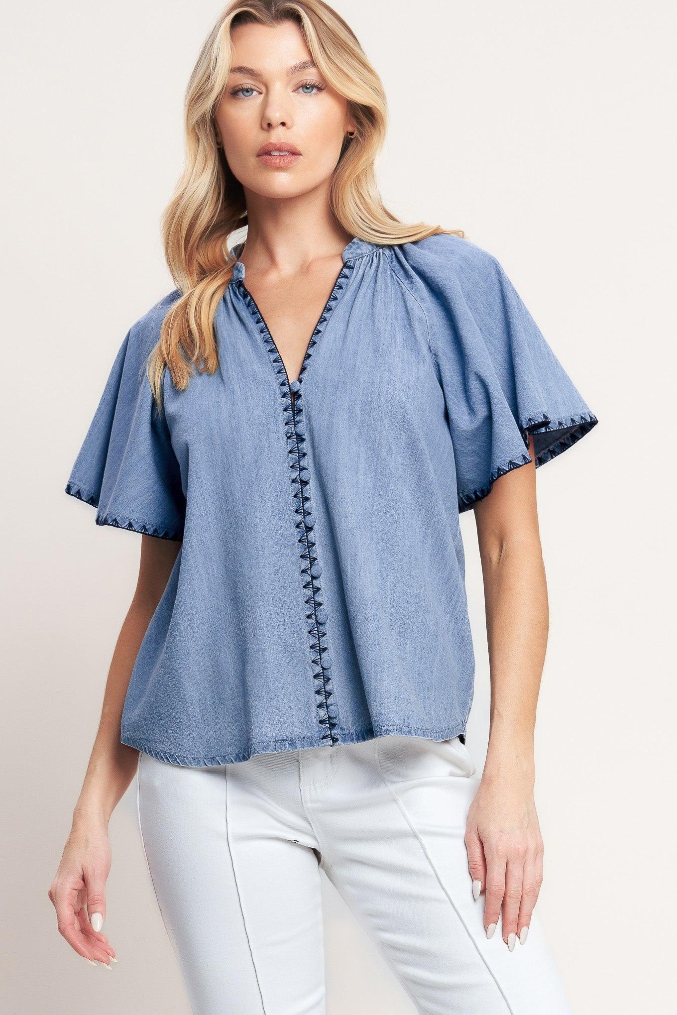Weekend Wanderer Woven Top, TOPS, $ 60.00, A Moment Of Now™