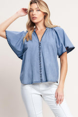 Weekend Wanderer Woven Top, TOPS, $ 60.00, A Moment Of Now™