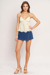 COTTAGE DREAM WOVEN TOP | Boutique In USA, TOPS, $ 60.00, A Moment Of Now™