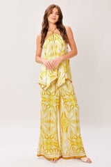 Golden Swirl Woven Hanky Top