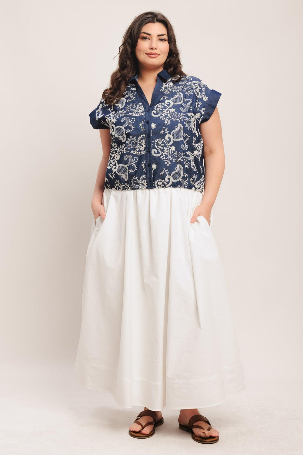 Handcrafted Feel Embroidery Top, TOPS, $ 50.00, A Moment Of Now™
