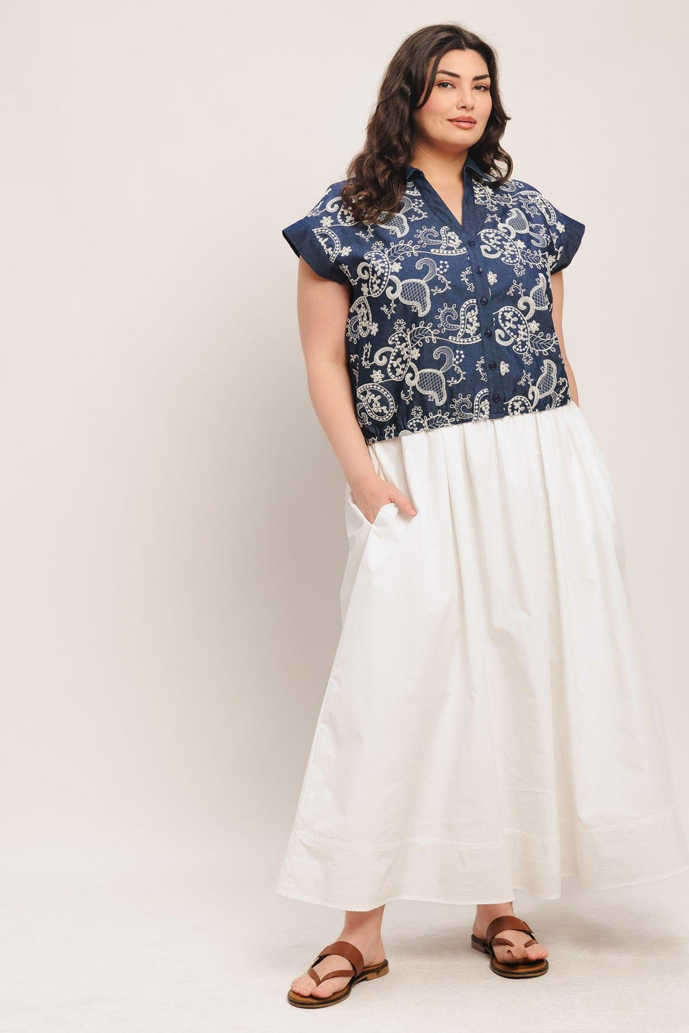 Handcrafted Feel Embroidery Top, TOPS, $ 50.00, A Moment Of Now™