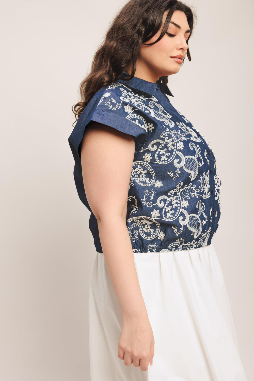 Handcrafted Feel Embroidery Top, TOPS, $ 50.00, A Moment Of Now™