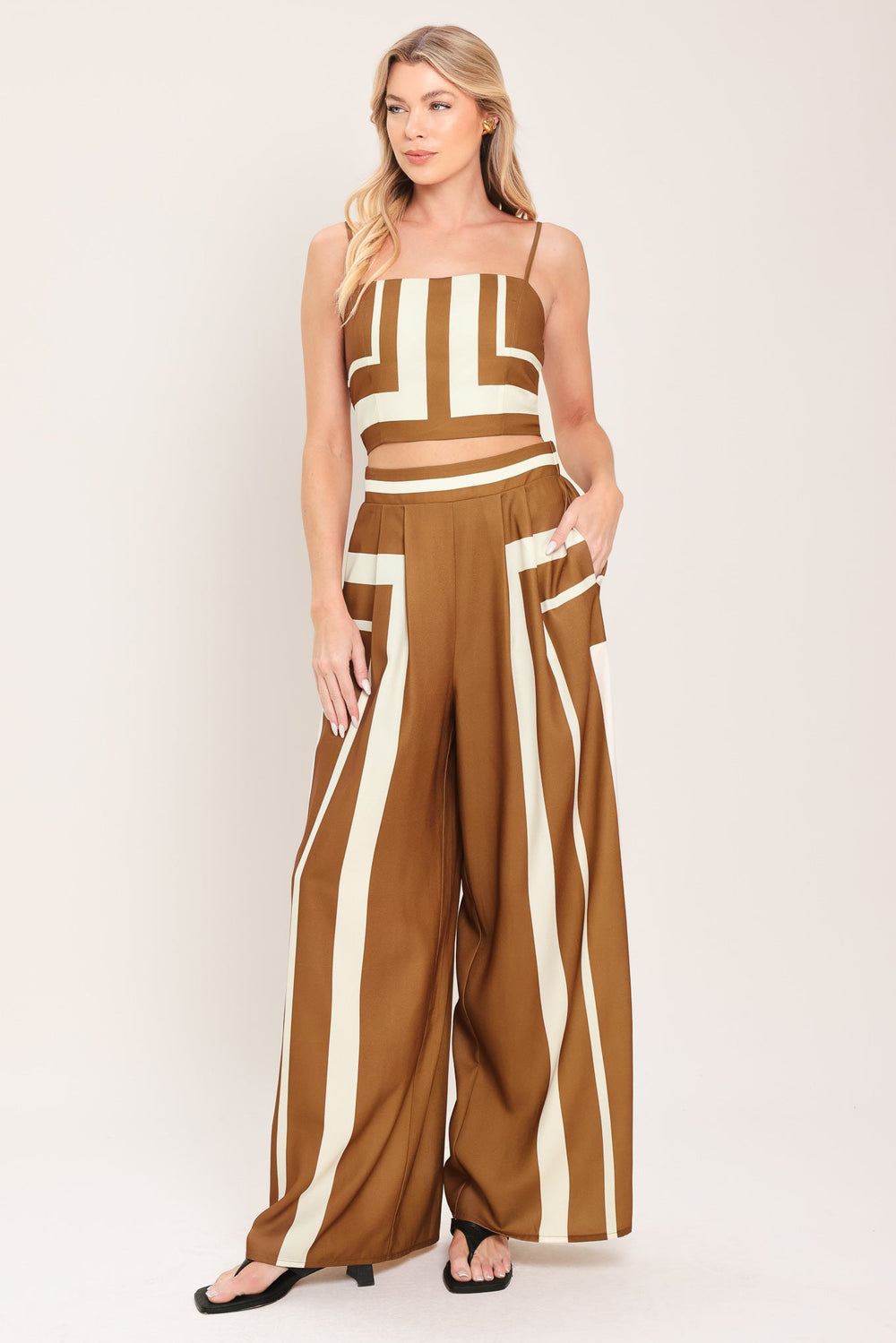 Luxe Coast Woven Top and Pant Set, Outfit Sets, $ 94.00, A Moment Of Now™