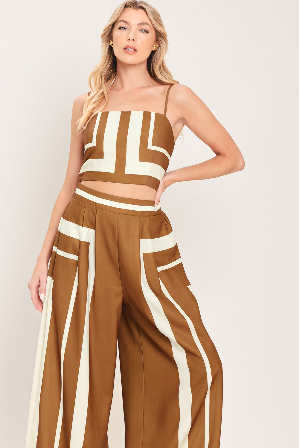 Luxe Coast Woven Top and Pant Set, Outfit Sets, $ 94.00, A Moment Of Now™