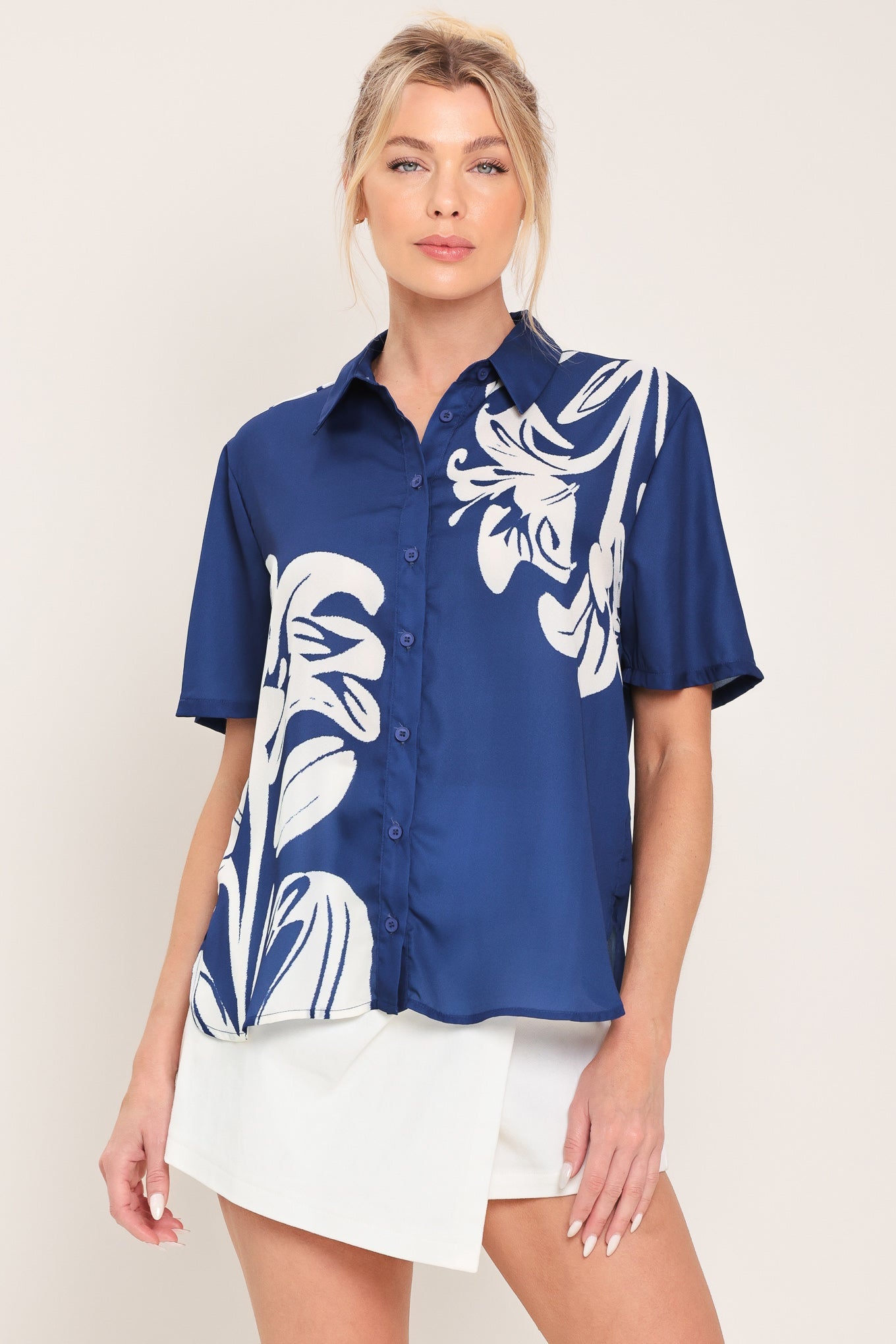Coastal Bloom Woven Top, TOPS, $ 54.00, A Moment Of Now™