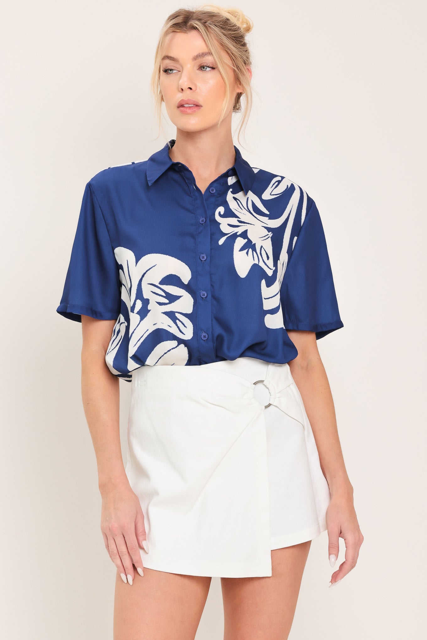 Coastal Bloom Woven Top, TOPS, $ 54.00, A Moment Of Now™