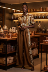Vintage Brown Manor Palazzo Woven Top | Boutique In USA, TOPS, $ 56.00, A Moment Of Now™