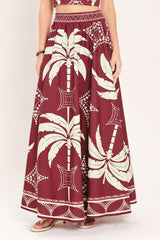 Paradise Charm Woven Top And Skirt Set