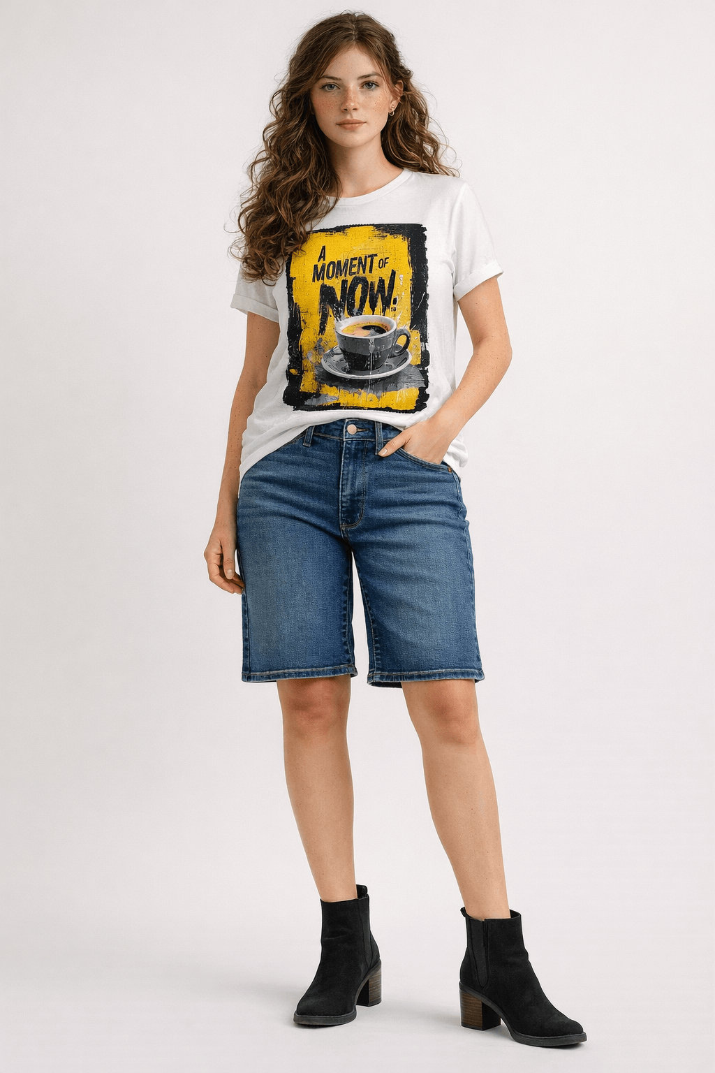 Judy Blue Dark Blue High Waist Bermuda Denim Shorts, Shorts, $ 59.00, A Moment Of Now™