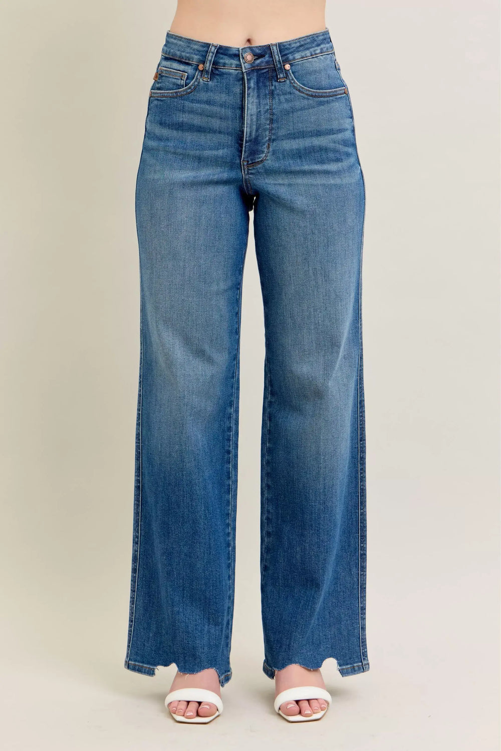 Judy Blue High Waist Tummy Control Wide Leg Jeans | Full Size, Jeans, $ 71.00, A Moment Of Now™