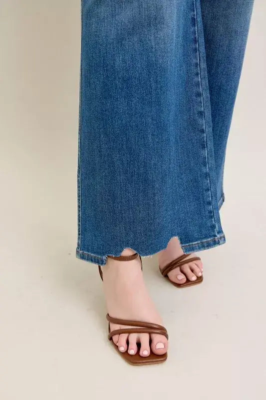 Judy Blue High Waist Tummy Control Wide Leg Jeans | Full Size, Jeans, $ 71.00, A Moment Of Now™