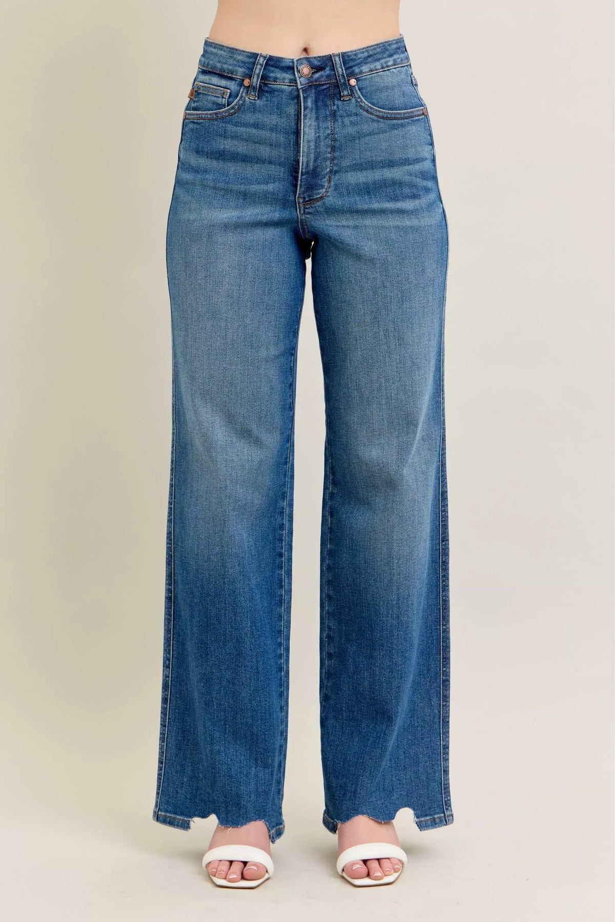 Judy Blue High Waist Tummy Control Wide Leg Jeans | Full Size, Jeans, $ 71.00, A Moment Of Now™