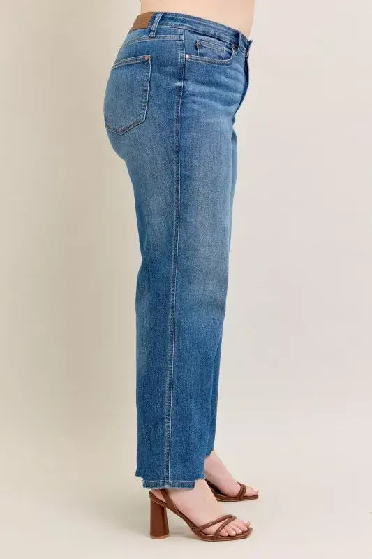 Judy Blue High Waist Tummy Control Wide Leg Jeans | Full Size, Jeans, $ 71.00, A Moment Of Now™