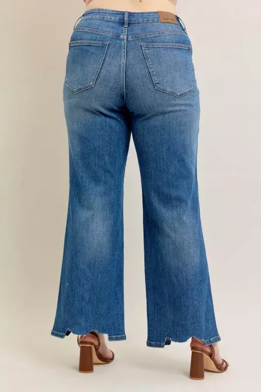 Judy Blue High Waist Tummy Control Wide Leg Jeans | Full Size, Jeans, $ 71.00, A Moment Of Now™