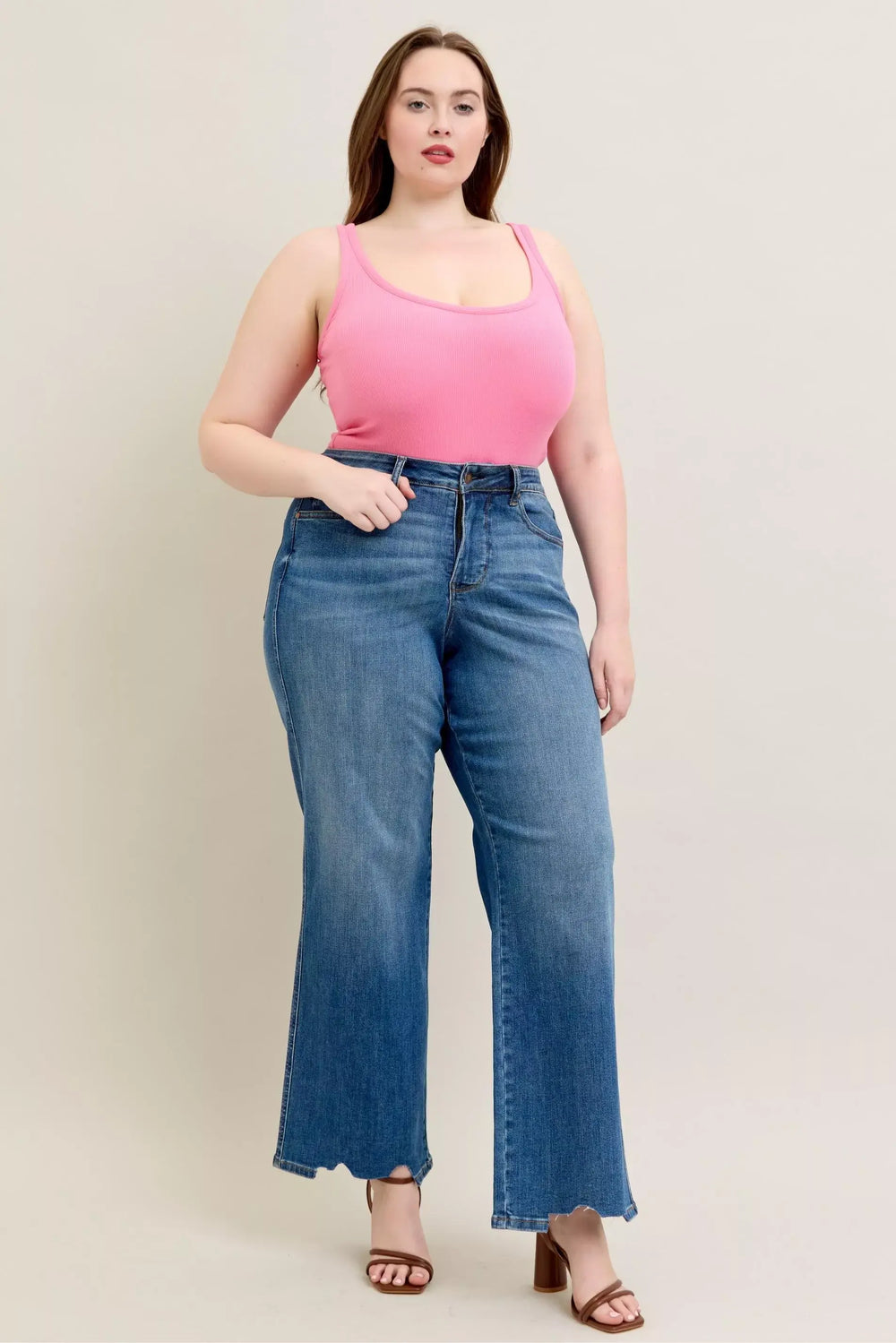 Judy Blue High Waist Tummy Control Wide Leg Jeans | Full Size, Jeans, $ 71.00, A Moment Of Now™