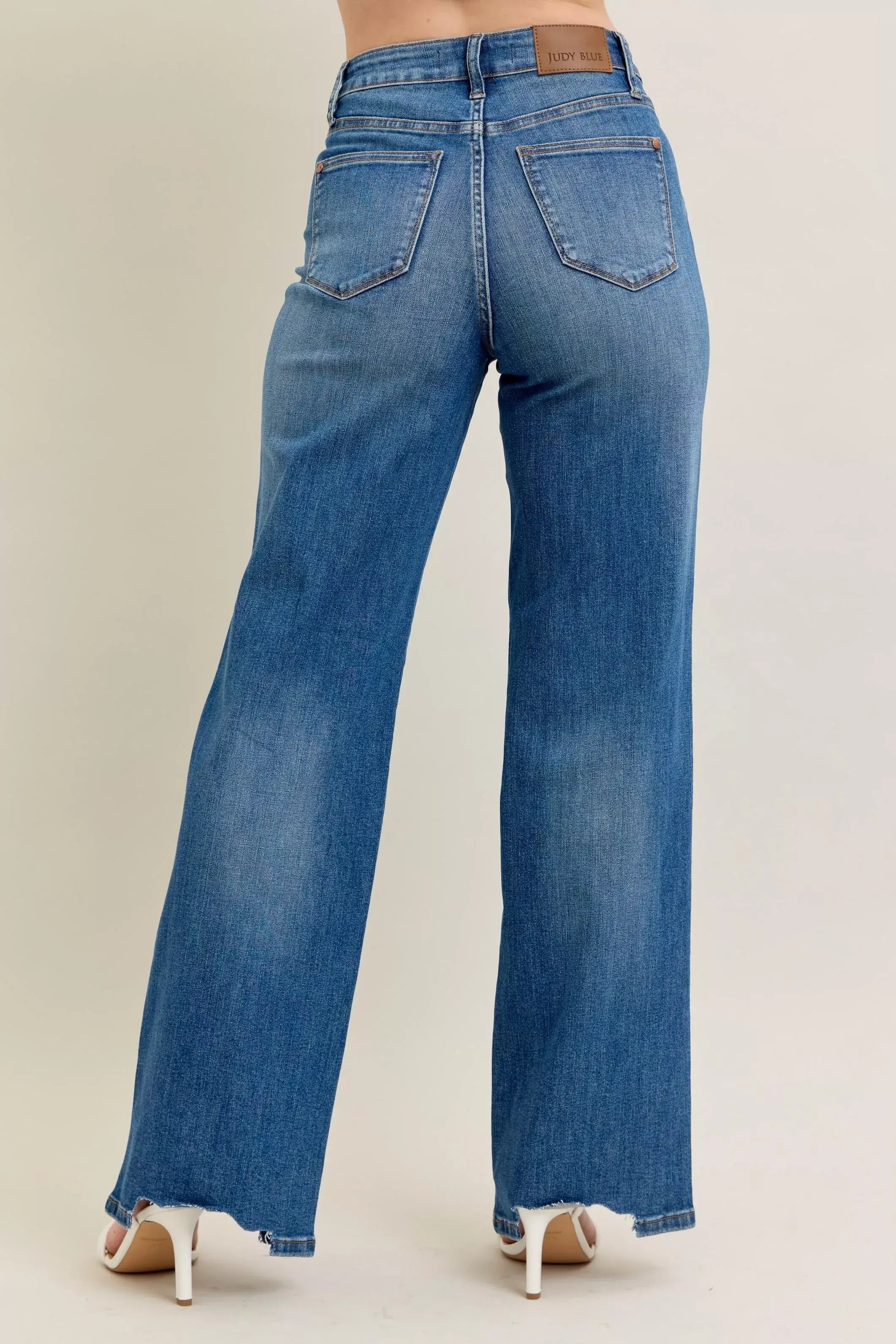 Judy Blue High Waist Tummy Control Wide Leg Jeans | Full Size, Jeans, $ 71.00, A Moment Of Now™