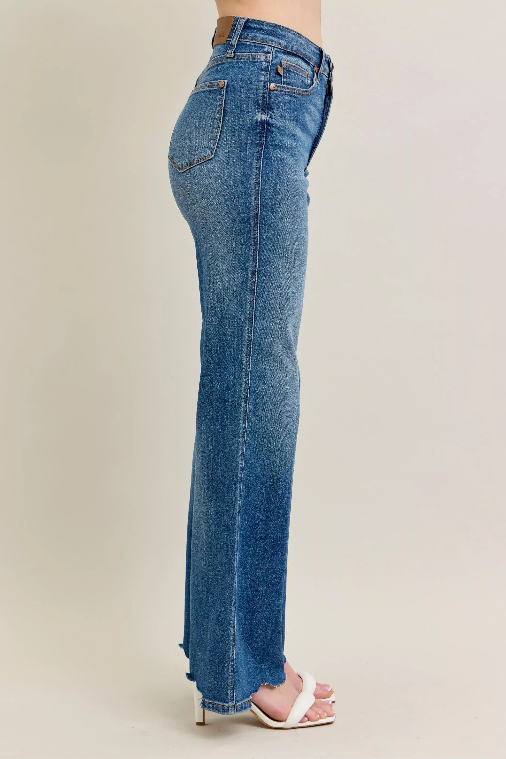 Judy Blue High Waist Tummy Control Wide Leg Jeans | Full Size, Jeans, $ 71.00, A Moment Of Now™