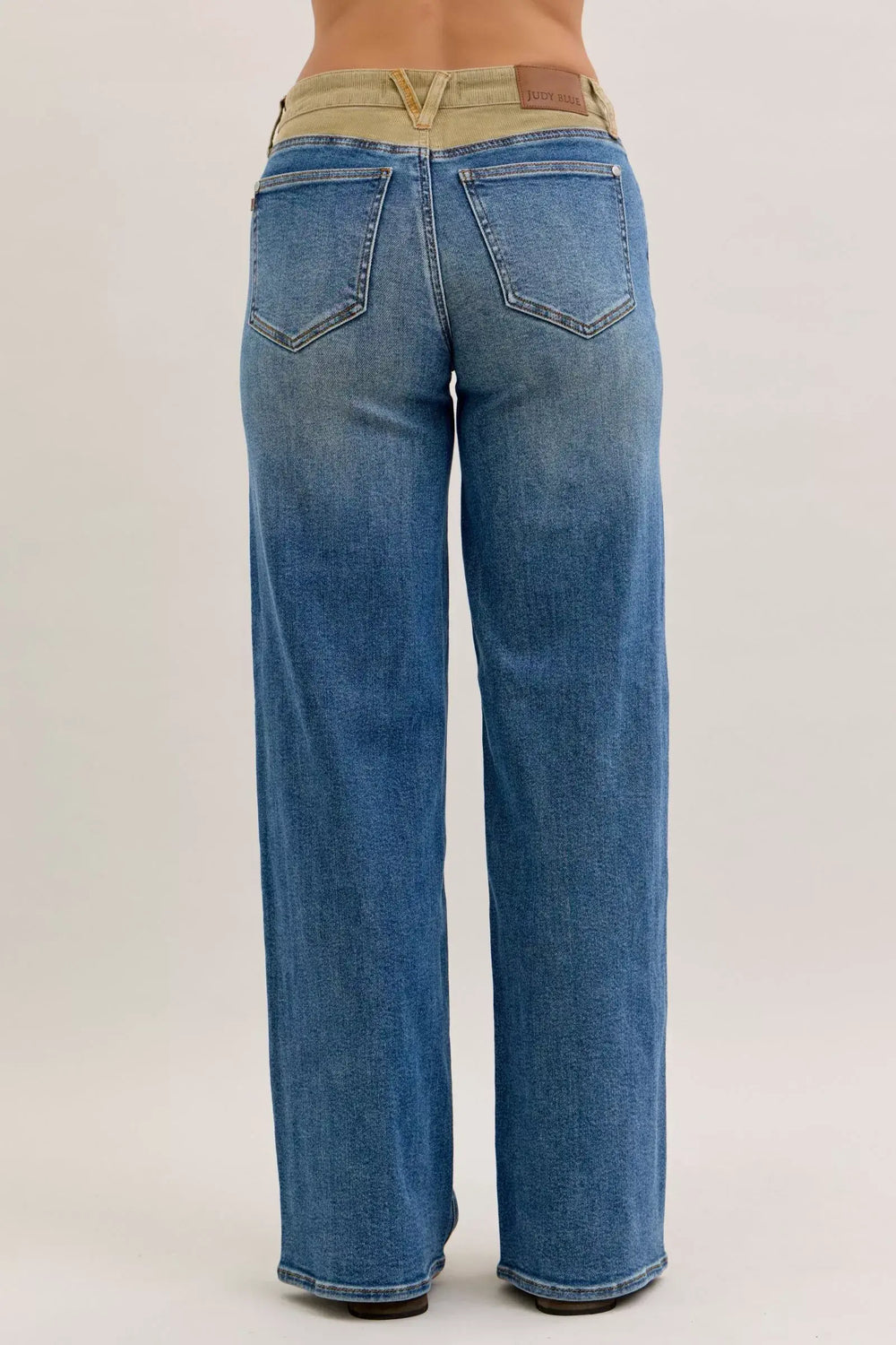 Judy Blue MR Column Straight Jeans with Corduroy Waist, Jeans, $ 69.00, A Moment Of Now™