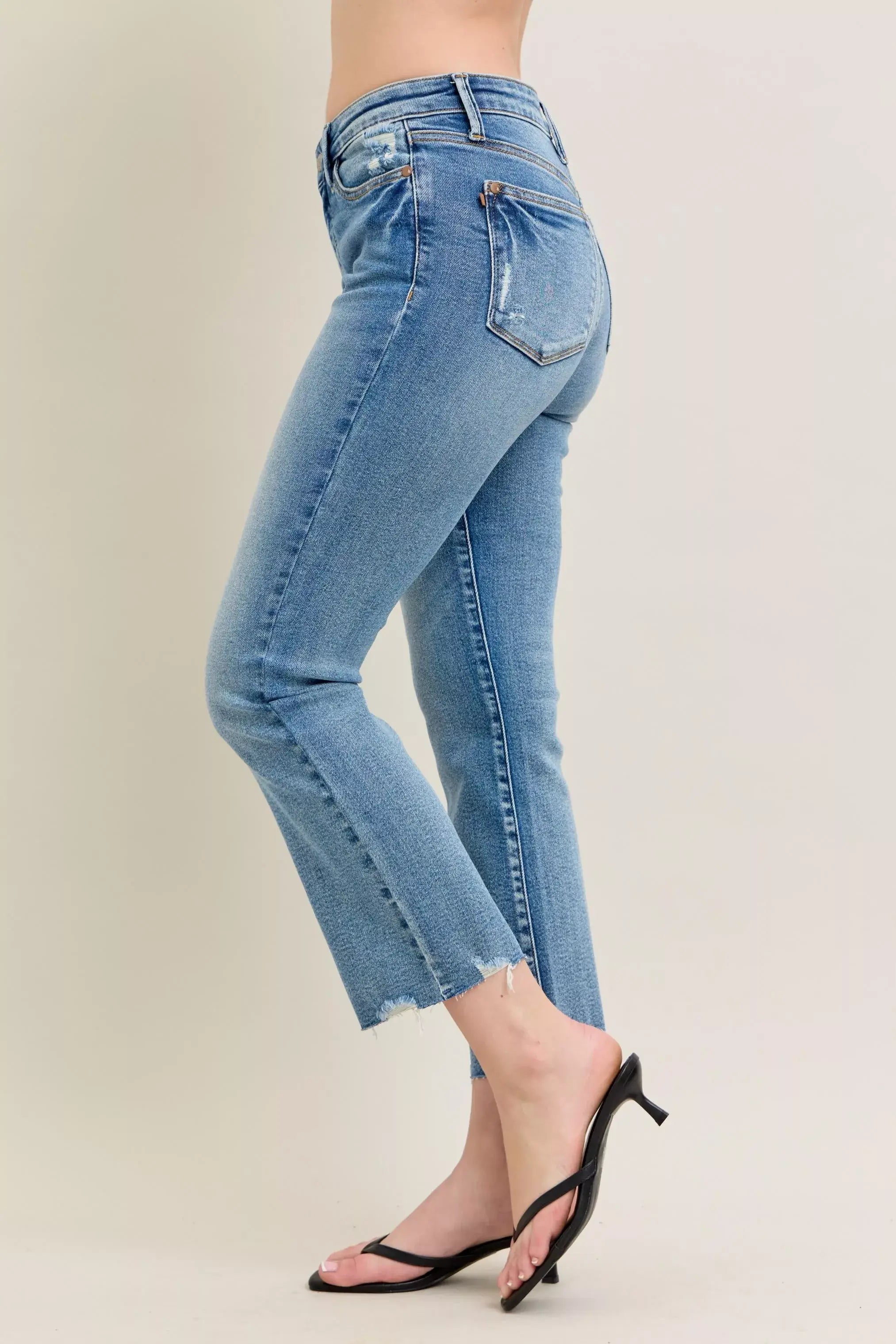 Judy Blue Mr Vintage Wash Destroy Hem Kick Flare Jeans, Jeans, $ 69.00, A Moment Of Now™