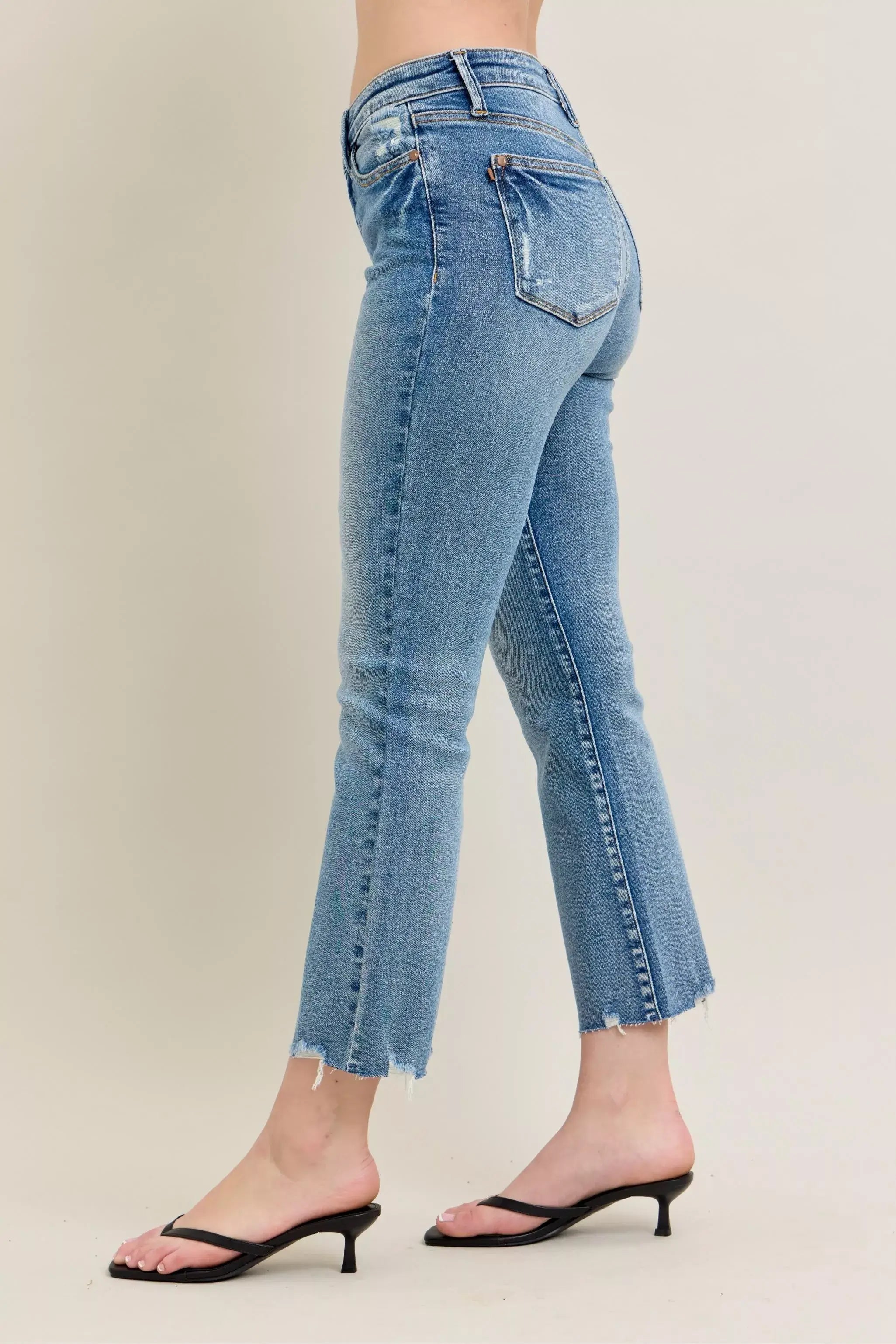 Judy Blue Mr Vintage Wash Destroy Hem Kick Flare Jeans, Jeans, $ 69.00, A Moment Of Now™