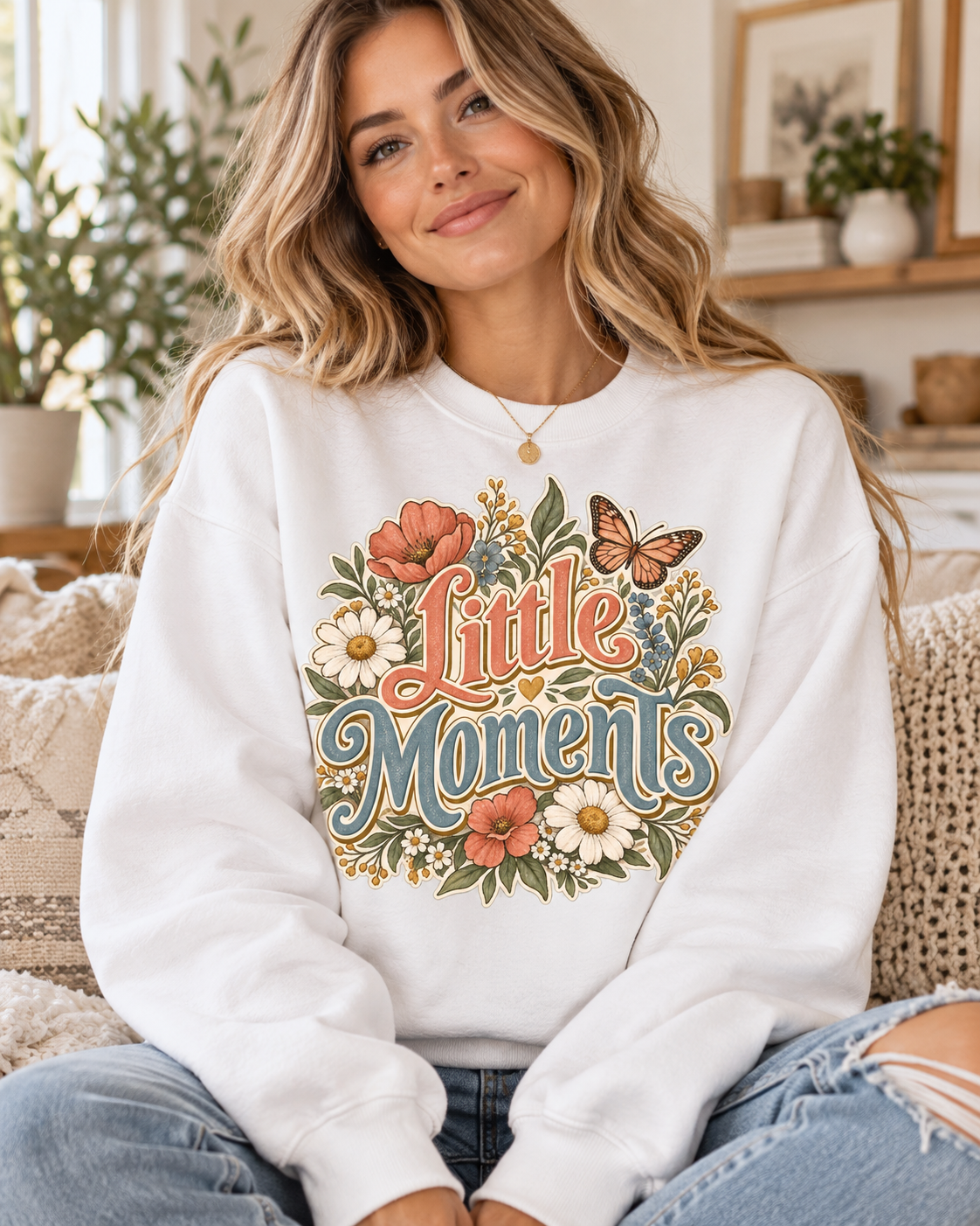 Little Moments Floral Sweatshirt